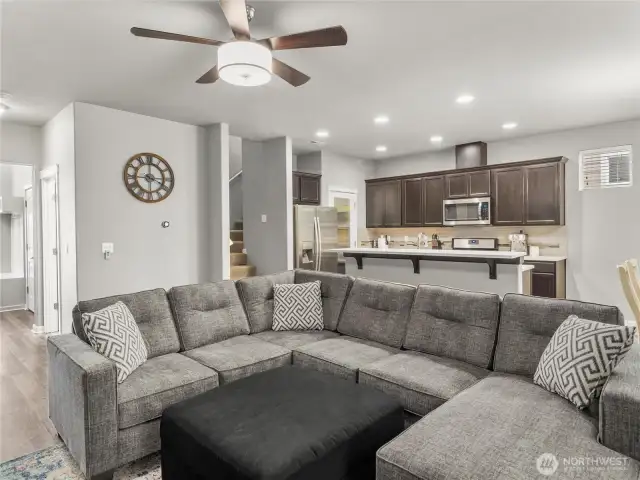 ceiling fan + AC for summer months