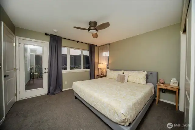 One of two primary suites with private deck