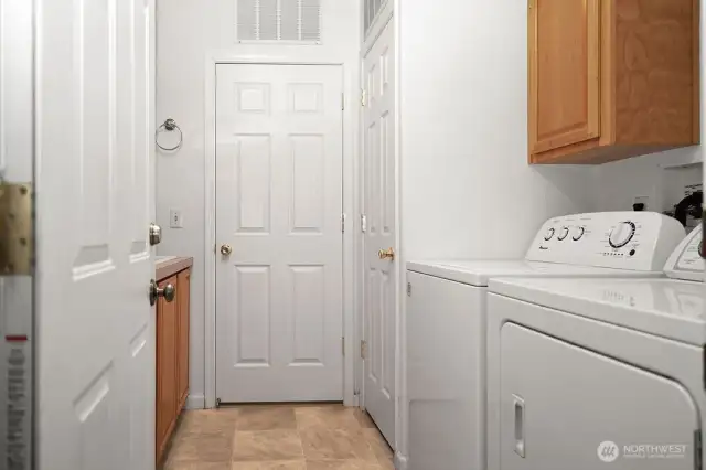 Laundry with full size washer and dryer