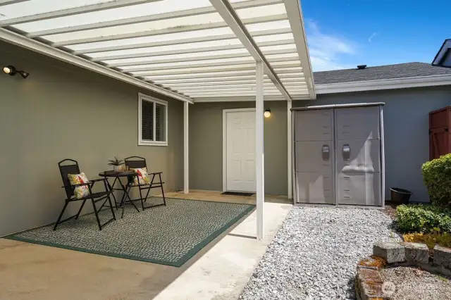 Large covered patio