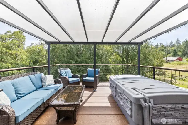 Covered Deck & Hot Tub