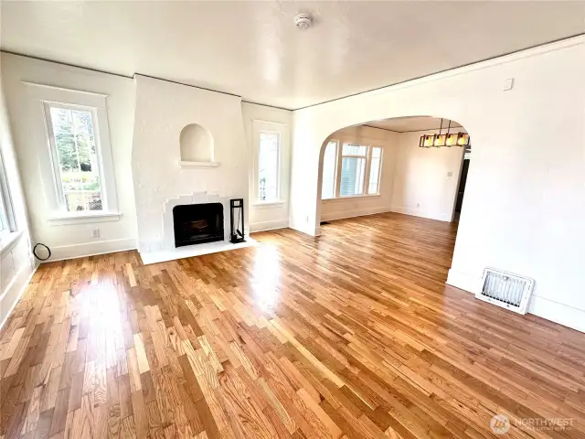 Solid oak floors were just refinished. throughout the house!