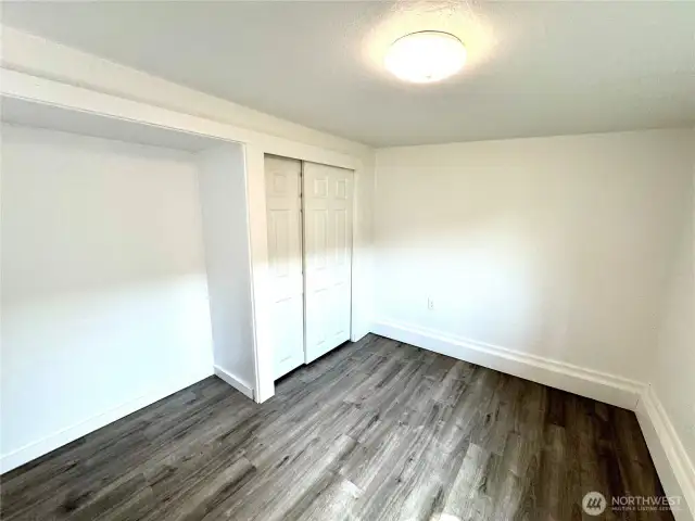 Garage space converted to office.