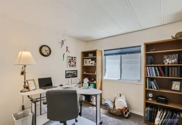 Guest room being used as a den