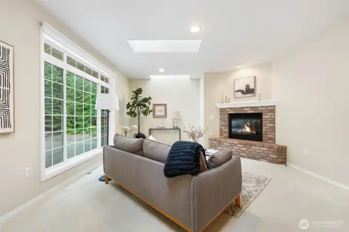 Living room with access to the patio