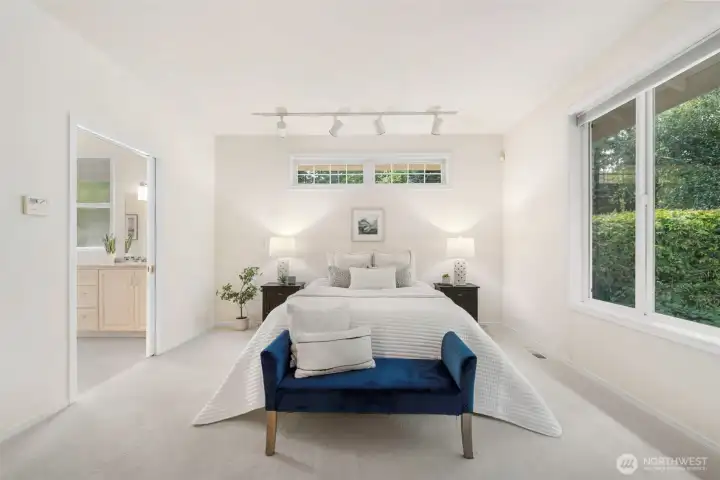Spacious primary bedroom