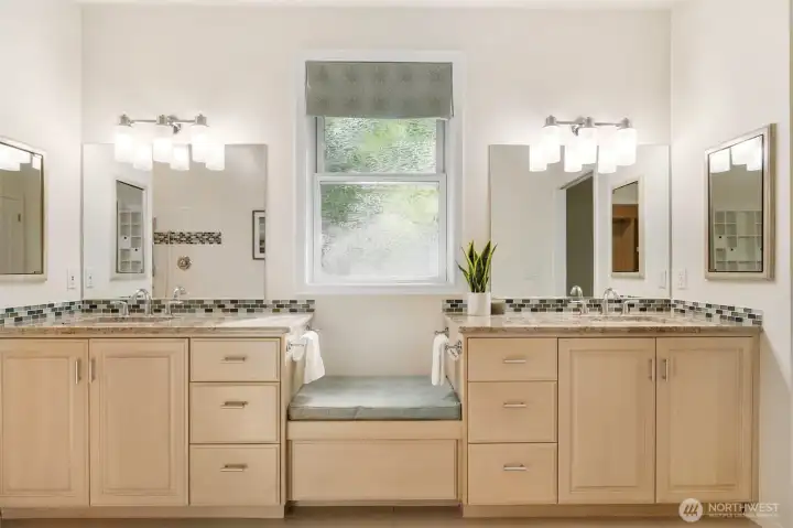 Double Vanities and plenty of storage