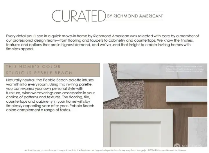 Lot 108's curated design package is Pebble Beach