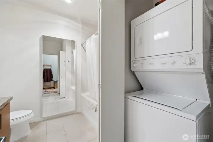 Easy access laundry area.