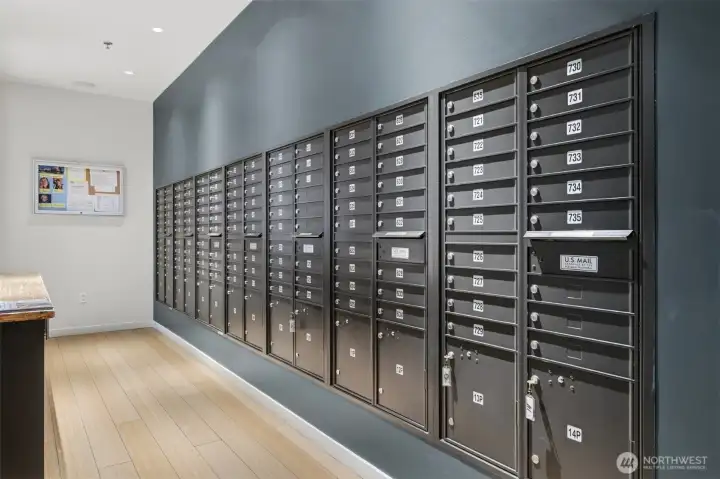 Easy access to your mailbox in lobby.