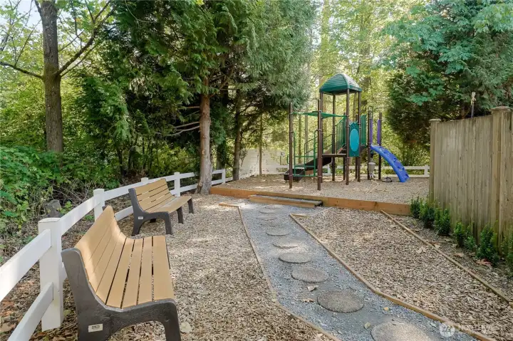 Brand new community playground...right next to the walking trails