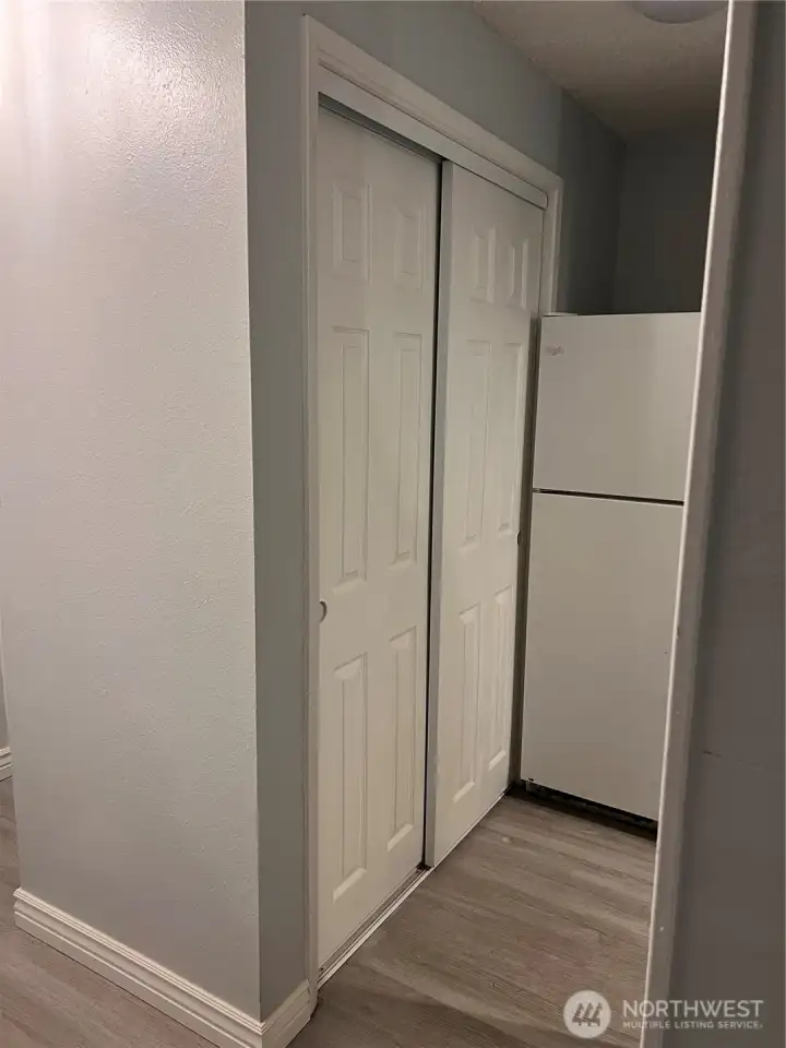 Pantry closet just off the kitchen