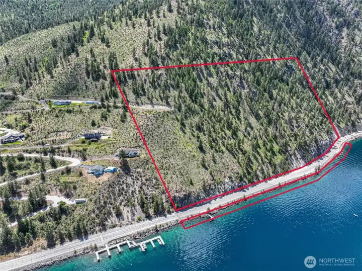 Full land and waterfront view