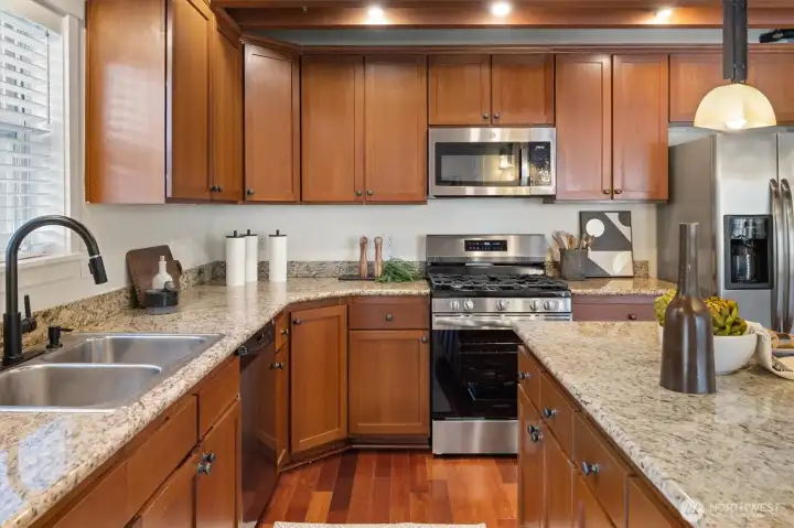 Stainless Steel appliances including a brand new stove