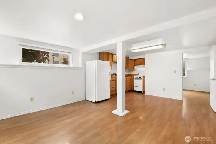 1br 3/4 bath unit with separate entrance downstairs