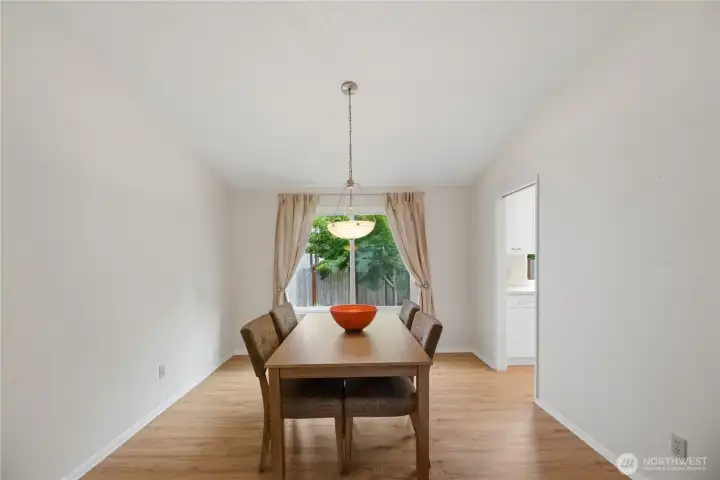 Dining room has space for buffet or hutch