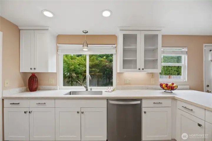 Counter space that will please the most ambitious baker.
