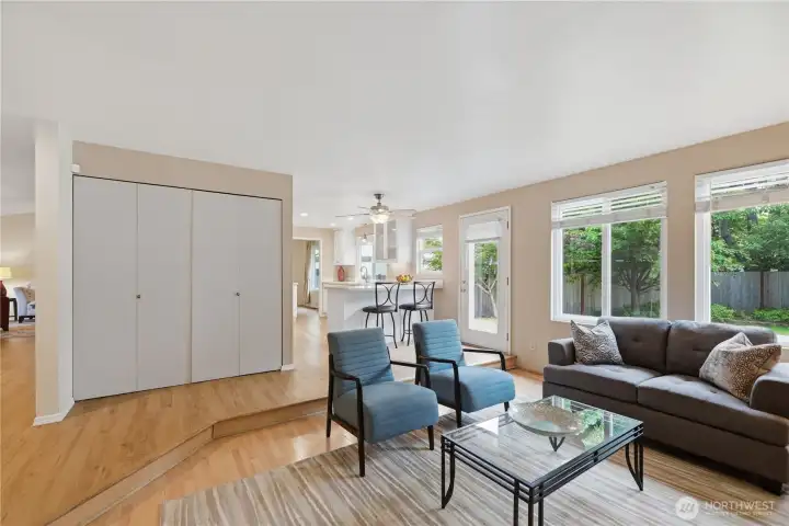 Family room will be the hub of activity.
