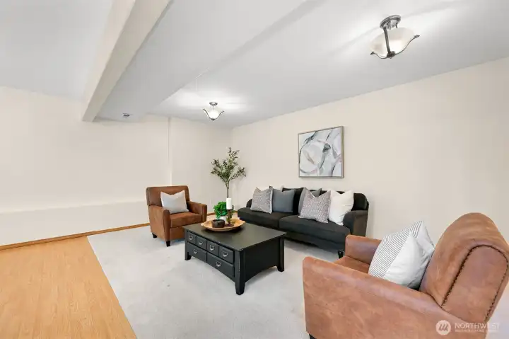 Heading downstairs, this is the HUGE bonus room. Use it as a rec room that everyone can enjoy, a playroom, guest suite or potential MIL suite. Heading downstairs, this is the HUGE bonus room. Use it as a rec room that everyone can enjoy, a playroom, guest suite or potential MIL suite.