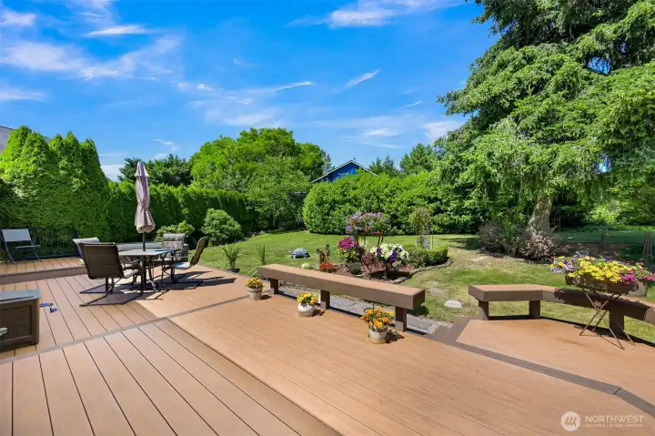 This deck and backyard are what PNW dreams are made of This deck and backyard are what PNW dreams are made of