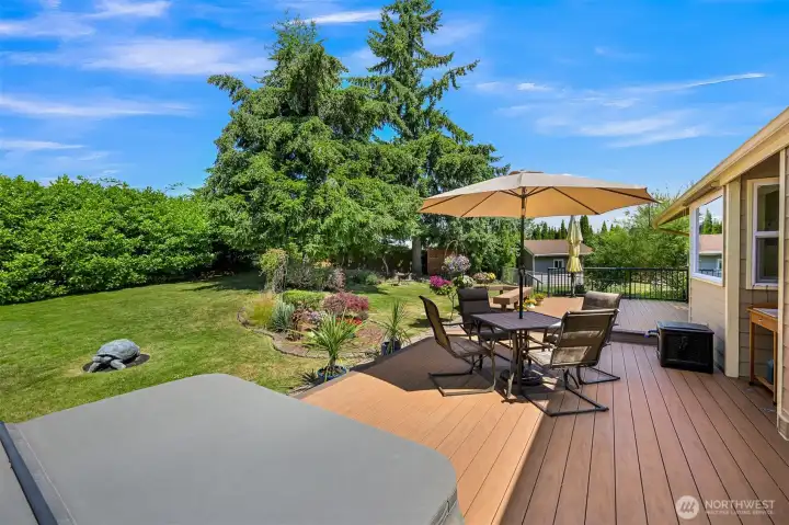 Hot tub is only a few years old and like the rest of the house, is meticulously maintained. Hot tub is only a few years old and like the rest of the house, is meticulously maintained.