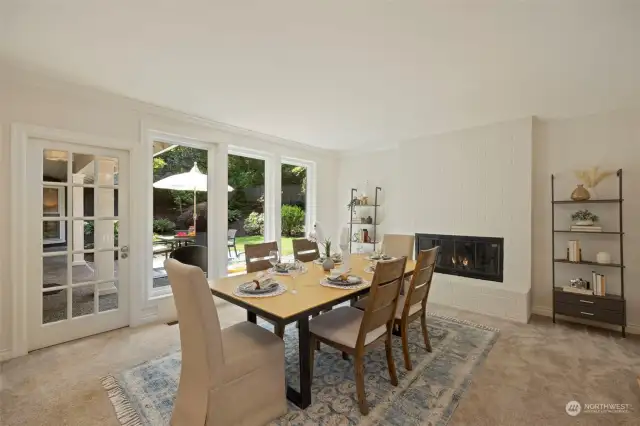 Dining Room also opens to the Courtyard Patio. Fabulous configuration works nicely when entertaining as you have several gathering areas and access to the outside patio for outdoor dining as well.