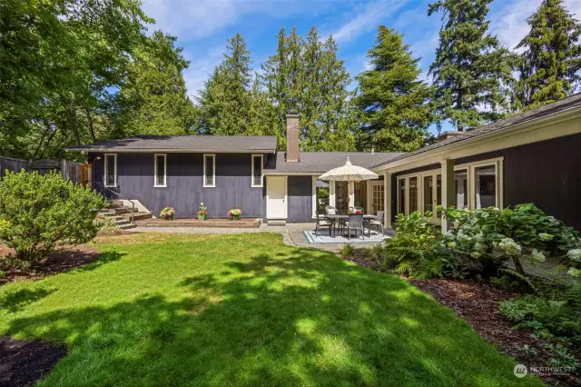 Great back yard with room for pets, playsets, a game of croquet or cornhole.