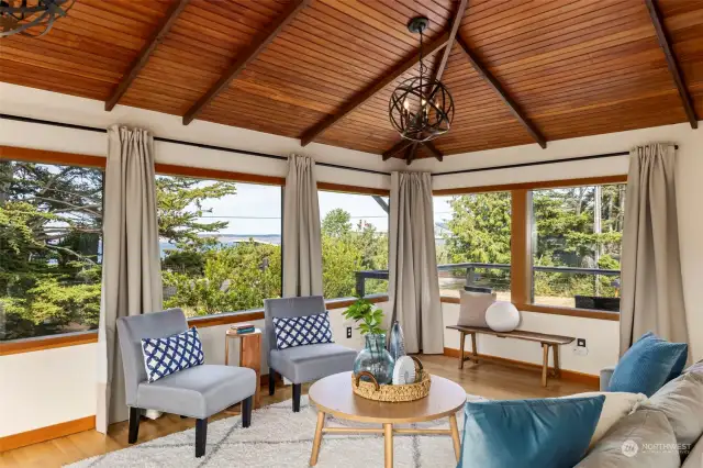 Living room looking out to the water