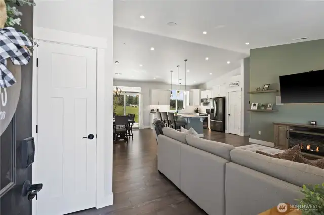 Entryway into the open concept living space.
