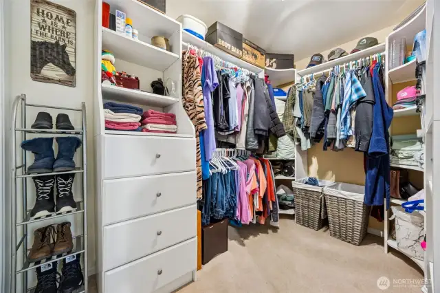 Main Home - Primary walk-in closet.