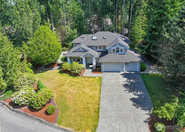 This gorgeous 2730 sqft two-story home sits on .38 acre corner lot with three-car garage, cement plank siding, newer roof, newer electrical panel, and newer heat pump.