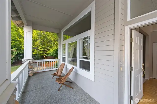 Beautiful and inviting front porch.