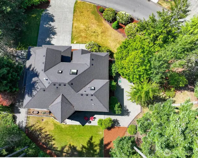 Overhead view of the property.