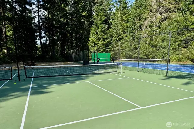 Tennis and pickleball courts.
