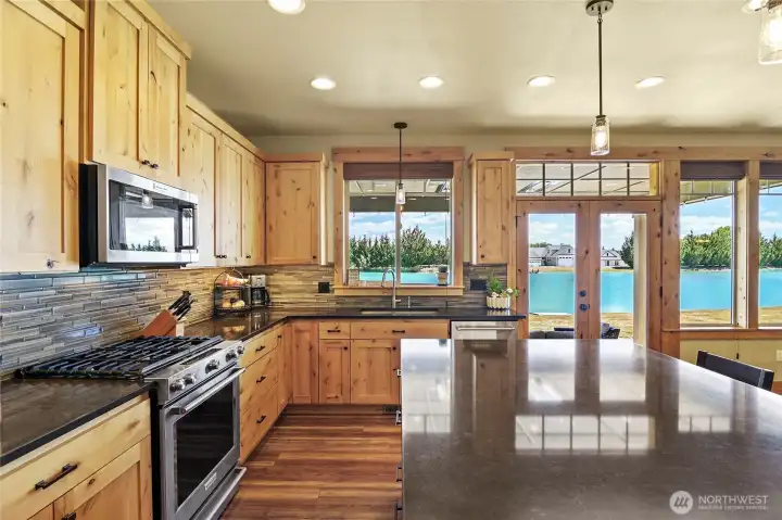 Kitchen - solid alder cabinets