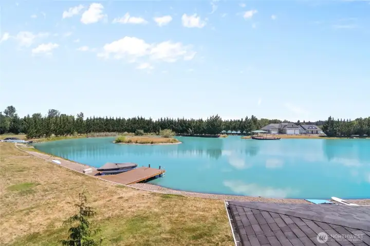 Lake view from backyard