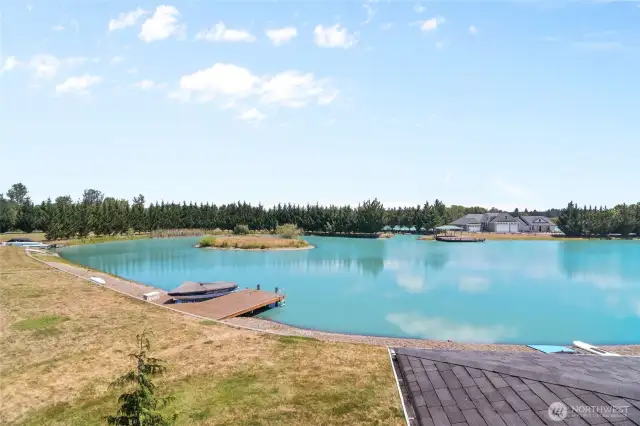 Lake view from backyard