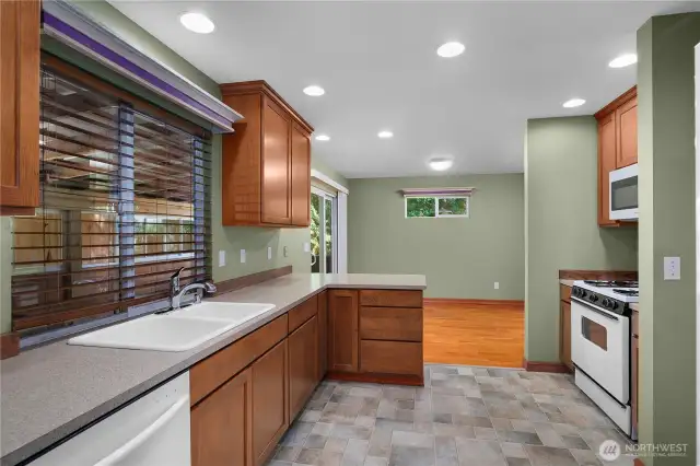 Good counter space.