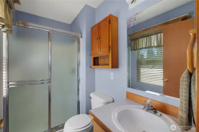 3/4 bath for the primary.