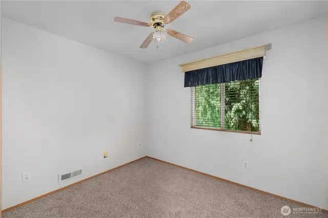 2nd BR - with a ceiling fan.