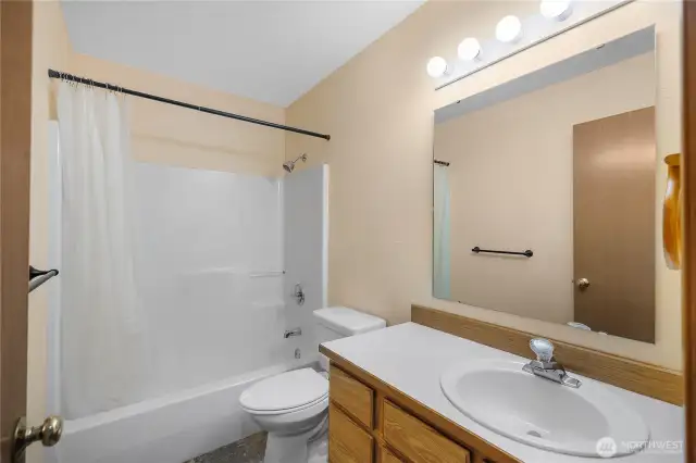 Hall bath up - fresh paint.