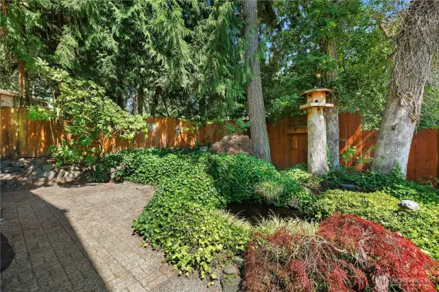 Water feature - love the sound of the babbling brook!
