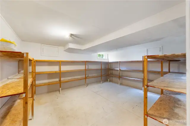 Basement storage room.