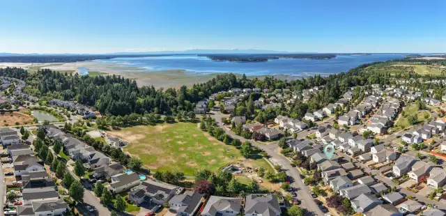 Aerial View Shows Proximity to Puget Sound