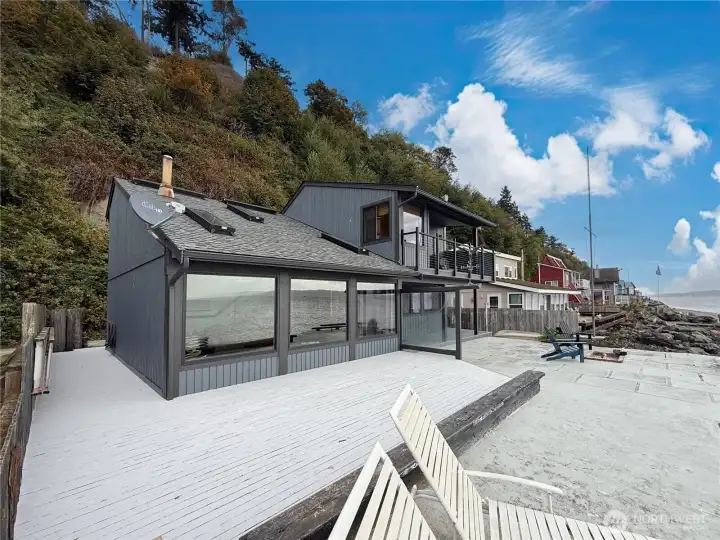 Beautiful beach front home with expansive decks