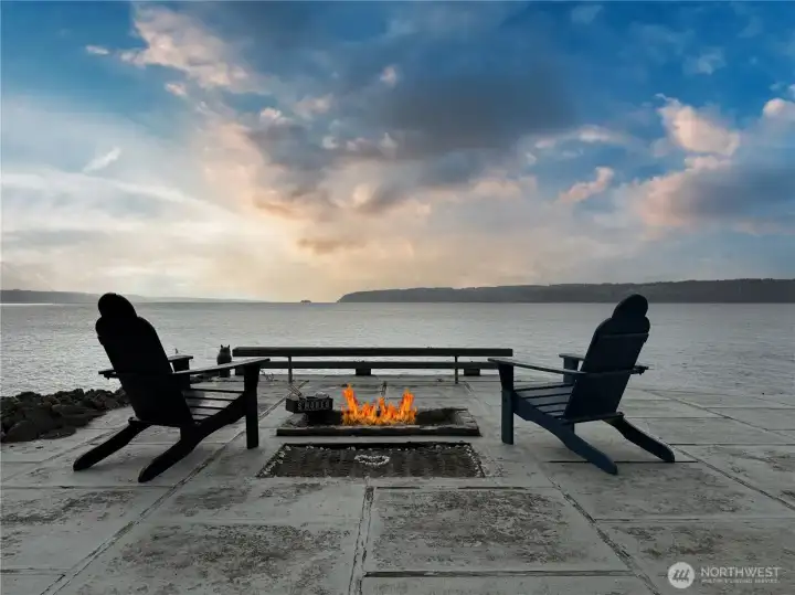 Enjoy sunsets on the expansive deck