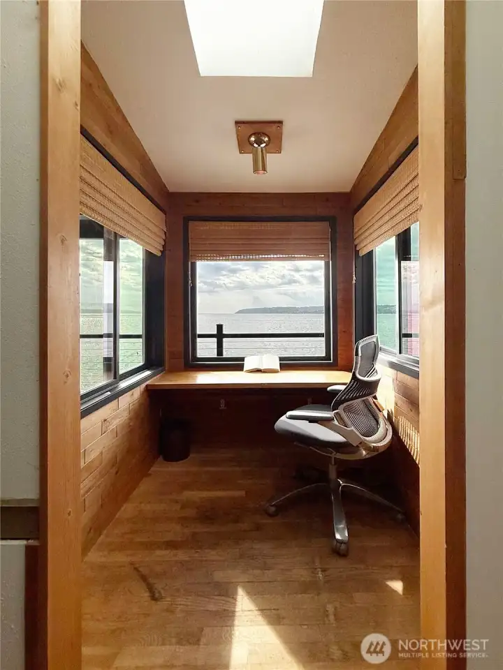Captain's office space with view