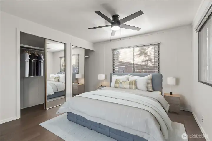 Virtually Staged Masterbedroom