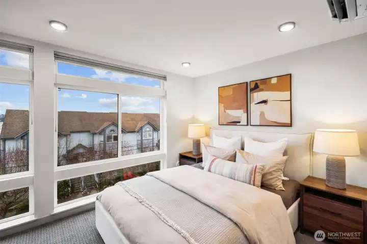 The 3rd floor is a fully dedicated primary suite with views of the city.