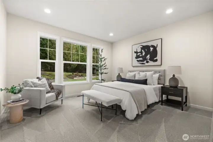 No room is left without light with these desirable large windows.